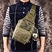 TOPQSC Shoulder Bag, Tactical Shoulder Bag Sling Chest Pack Crossbody Bag Riding Sports Multipurpose Daypack for Camping, Trekking, Rover Sling Backpack (Army green)
