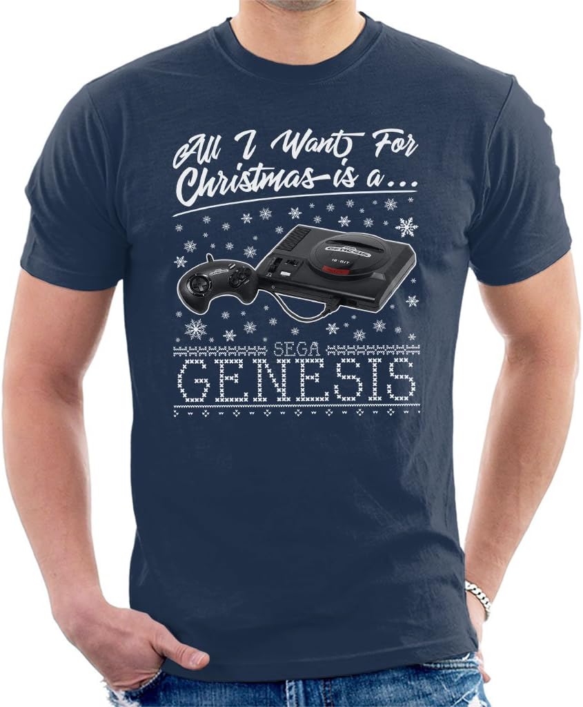 Coto7 All I Want for Christmas is A Sega Genesis Men's T-Shirt