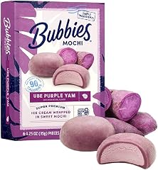 Bubbies Mochi Ice Cream, Ube Sweet Potato 7.5oz (Pack of 1)