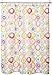Creative Bath Products All That Jazz Retro 60's Starburst Fabric Shower Curtain, Measures 70