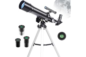 Telescope, Telescopes for Kids Beginners, 50mm Aperture 360mm Astronomical Refractor Telescope with 3 Eyepieces and Tripod Po
