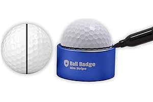 HODL 21 Ball Badge Aim Stripe - 360 Degree Golf Ball Line Marker Kit with Golf Bag Attachment for Perfect Alignment and Precision Putting