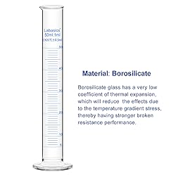Labasics 1-Pack 50 ml Borosilicate Glass Graduated