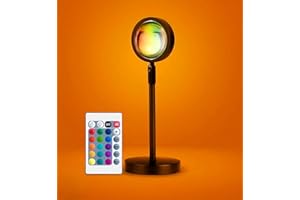 Sunset RGB Projector with 16 Colors for Bedroom Decor, Birthday Ambiance, Living Room Wall Projections & Party Effects