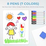 Nicpro 2 Pack Dry Erase Mini Whiteboard A4 22 x 30 cm Double Sided view 3