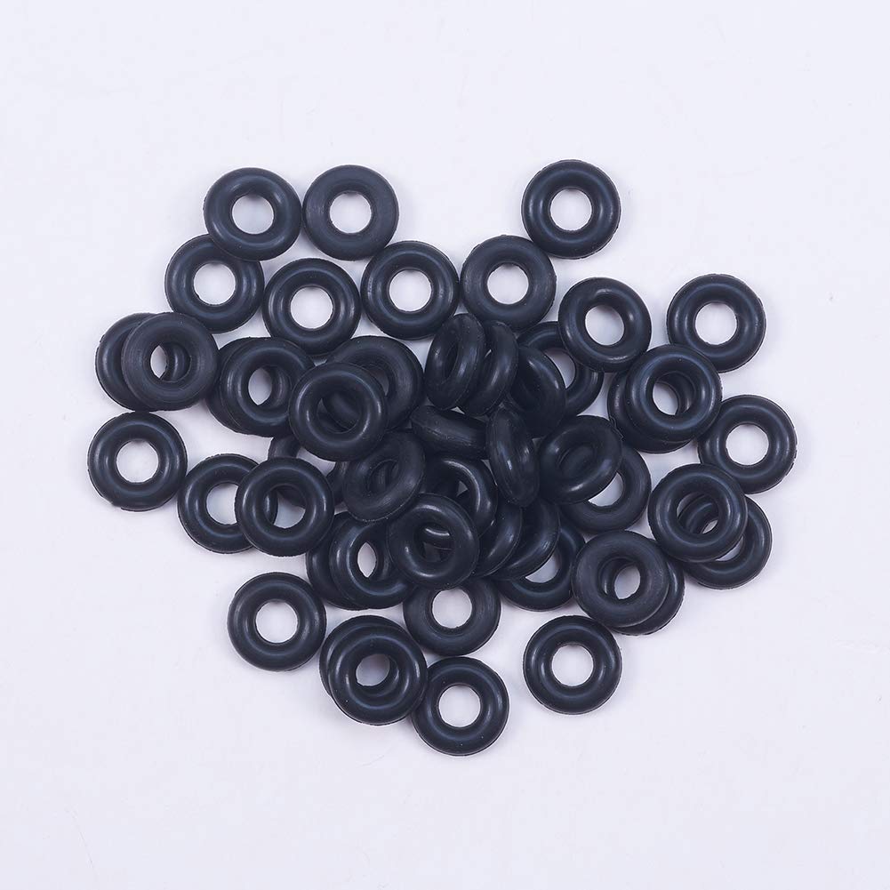 Othmro 50Pcs O-Rings, Tap Washers Nitrile Rubber Washers Seal Ring with 7mm OD, 3mm ID, 2mm Width, O Ring Gasket Kit for Plumbing — image 1