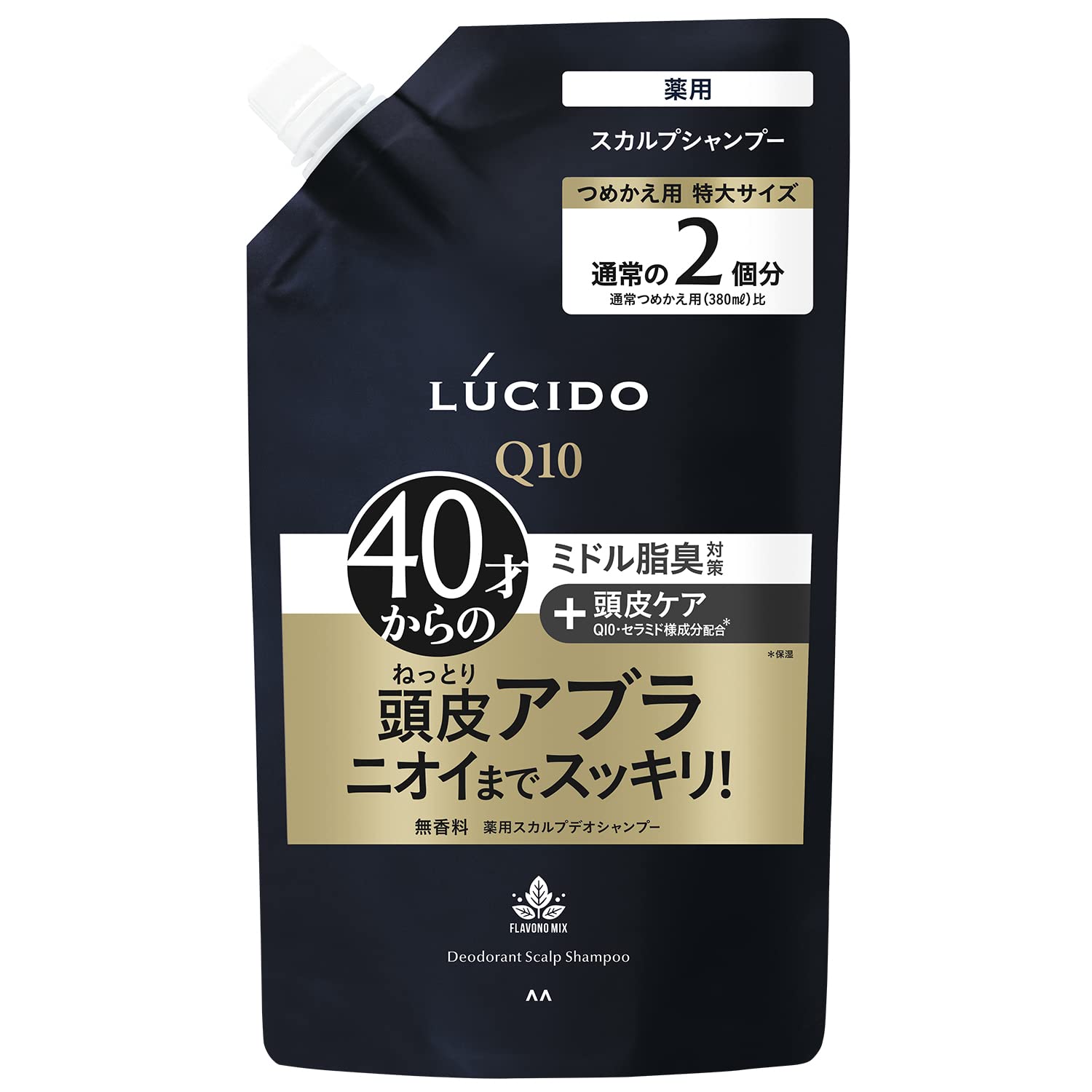 LUCIDO(ルシード) 【医薬部外品】薬用 スカルプ デオシャンプー 詰め替え 大容量 メンズ 加齢臭対策 頭皮ケア シャンプー 無香料 760ミリリットル (x 1)商品画像