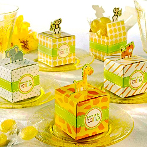 image for Adorox Small 48 Pcs Born To Be Wild Adorable Jungle Safari Zoo Theme B