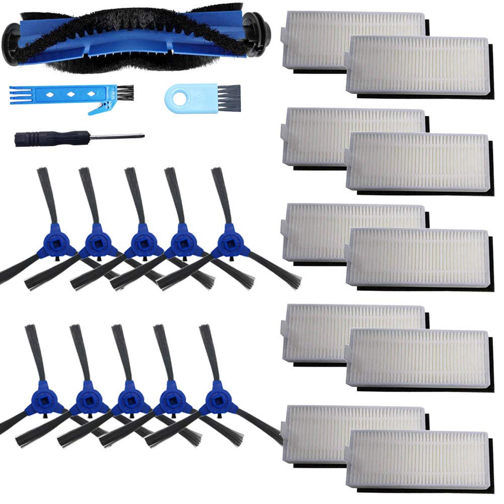 KOVEKO Replacement Parts for RoboVac 11S RoboVac 15C RoboVac 15T RoboVac 30 RoboVac 30C RoboVac 35C RoboVac 12 Robot Vacuum Cleaner Accessory Kit Including Main Brush, Side Brush, Hepa Filter