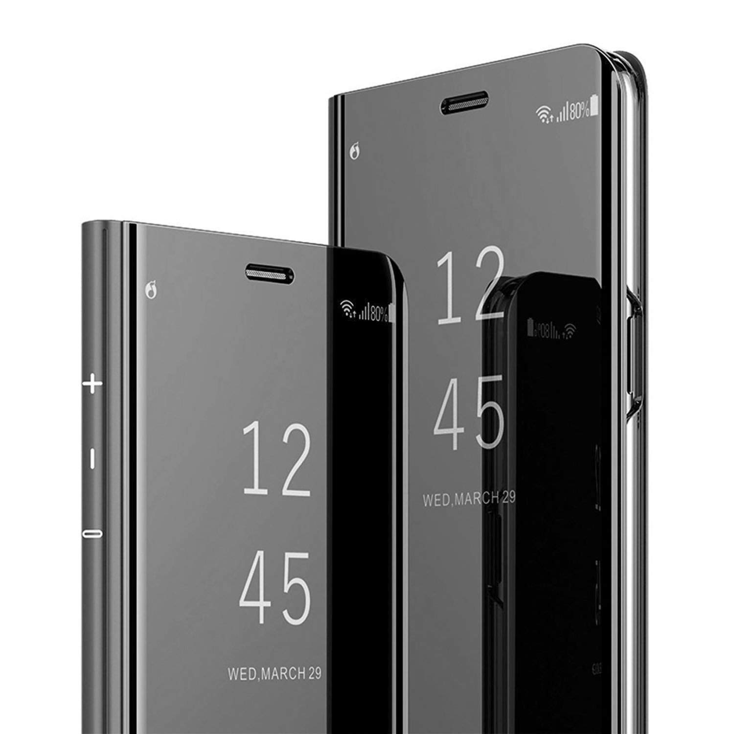 Case for Samsung Galaxy S8 Plus - Clear View Flip Case - Black