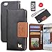 iPhone 6s Plus Case,[5.5inch],Wallet Case,Premium PU Leather&Soft TPU Back,Impact Resistant&Scratch-proof Credit Card Holder,Magnetic Flip Cover[Black]
