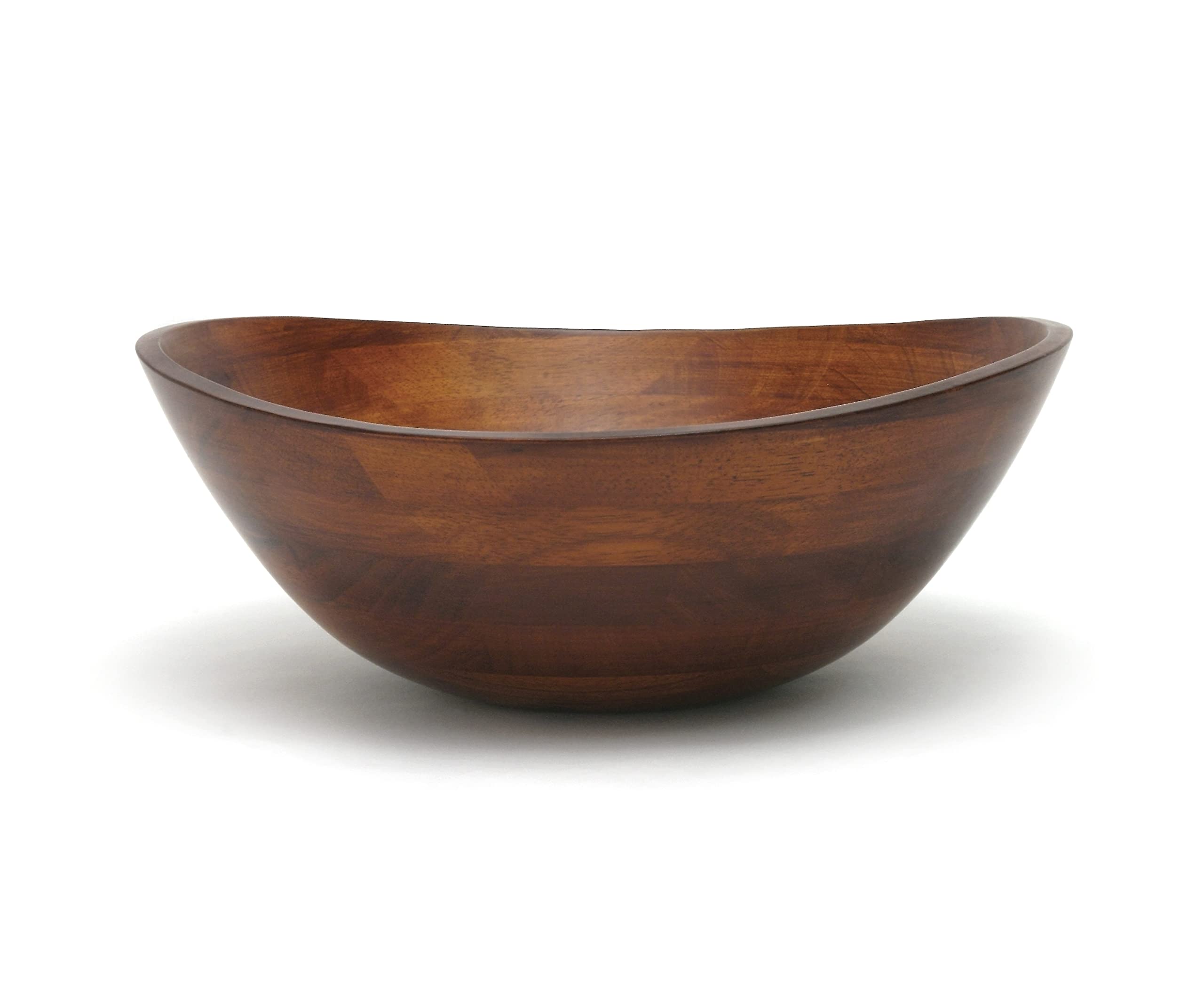 Lipper International Cherry Finished Wavy Rim Serving Bowl for Fruits or Salads, Matte, Large, 13