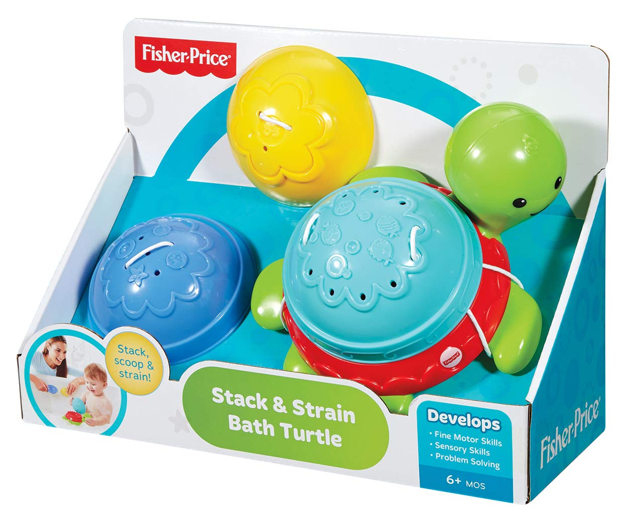 Fisher-Price DHW16 Stack and Strain Bath Turtle