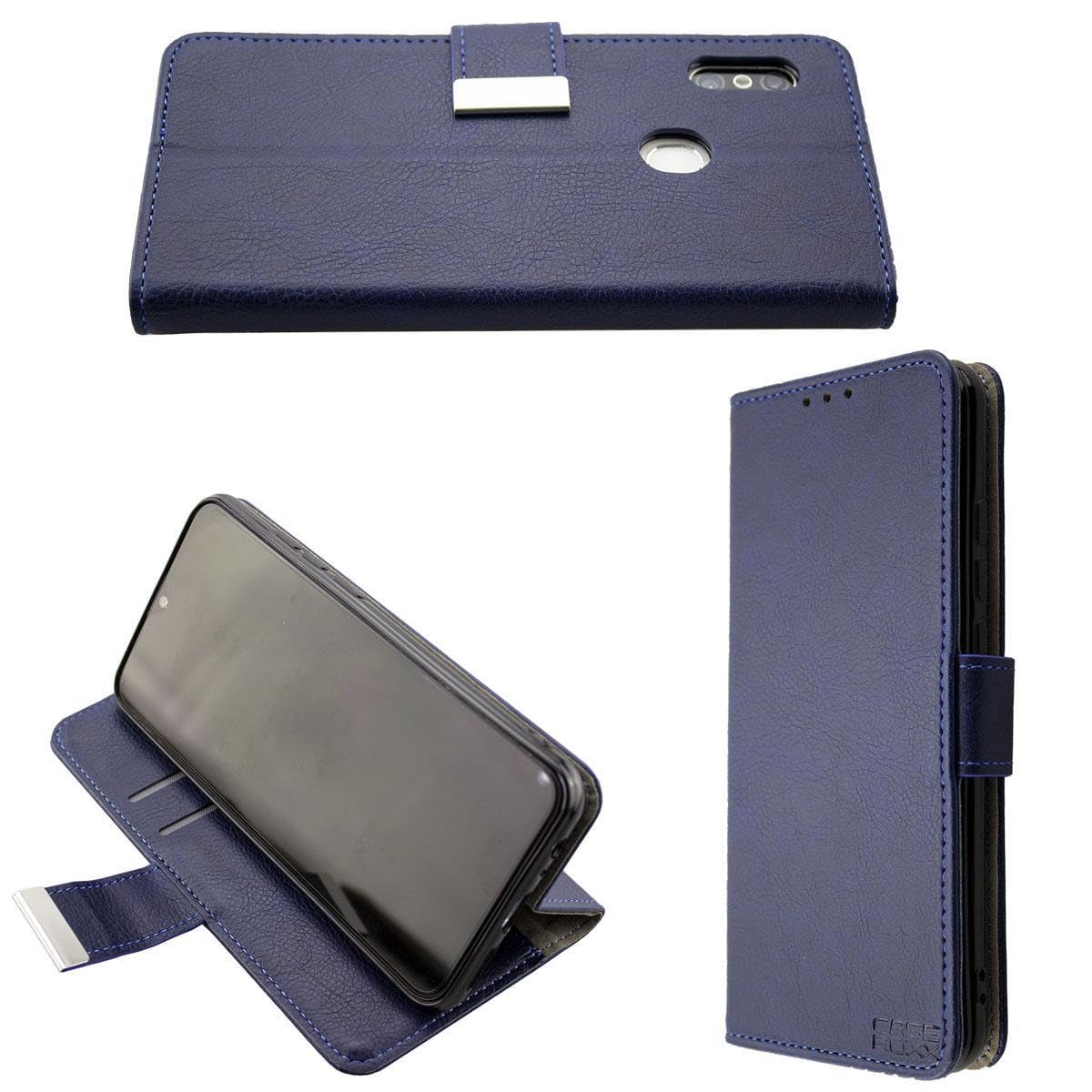 caseroxx Bookstyle-Case for Gigaset GS290, Cover, faux leather, blue, Card Slots & Magnetic Closure
