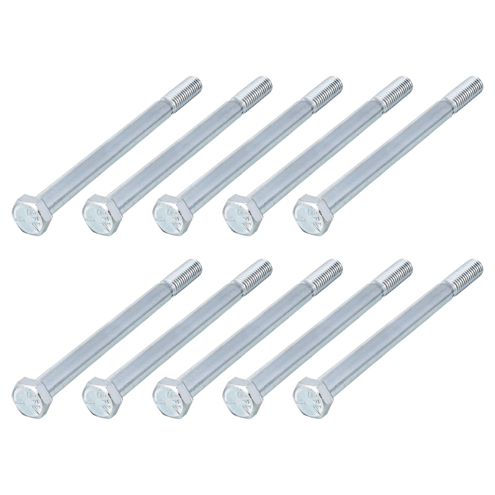 METALLIXITY Hex Bolts (1/2-13x7") 25Pcs, Carbon Steel Zinc Plated, Coarse Thread UNC Hex Head Screw Bolt - for Furniture Repair, Silver — image 1