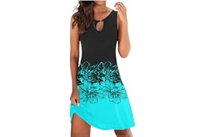 Gemkonsey Womens Summer Maxi Dresses with Pockets Cami Maxi-Dress Ladies Racerback Irregular Halter Vestidos Flowy Long-Dress