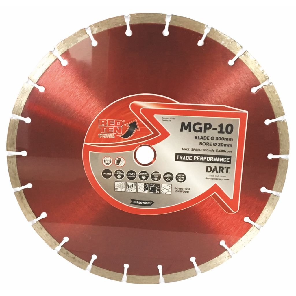 DART DB00080 BMI-10 Pro Diamond Blade, Red
