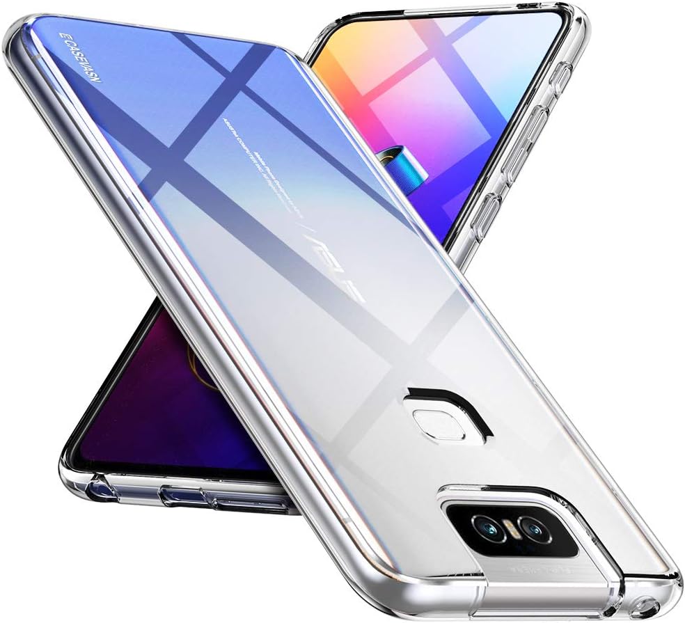 ZenFone 6 Case, CASEVASN [Slim Thin] Anti-Scratches Flexible TPU Gel Rubber Soft Skin Silicone Protective Case Cover for ZenFone 6 (Clear)