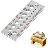 A2 Steel Dowel Plate for Dowel Maker,1/8" to 5/8" in 1/32" increments | Simple Tool for Creating Dowels Making Peg,English 17 Holes, Multi-Size