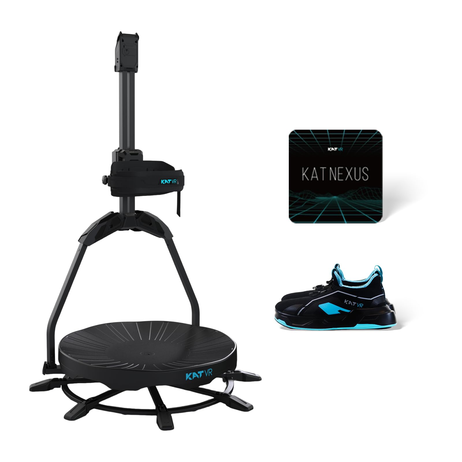 Serie KAT Walk C2 VR | Almohadilla para caminar omnidireccional de 360° y accesorios para ejercicios y juegos de realidad virtual inmersivos | Compatible con SteamVR, Quest, Oculus | Núcleo | Talla estadounidense 12.