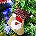 Womsky 12pcs Mini Christmas Stockings, 7'' Mini Stockings, Christmas Mini Stockings Gift & Treat Bag, for Favors and Decorating (red)
