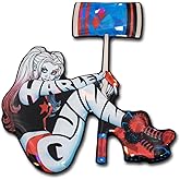 Elektroplate Officially Licensed DC Comics Harley Quinn Automotive Reflective Domed Decal (3.1" x 2.7") Premium 3D All Weather Sticker for Car, Water Bottle, Laptop, Cooler, Phone | Made in The USA