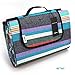 Large Picnic Blanket Waterproof Padded, Camping Mat Striped Ground Sheet for Beach Hiking Grass Travel Outdoor Blanket