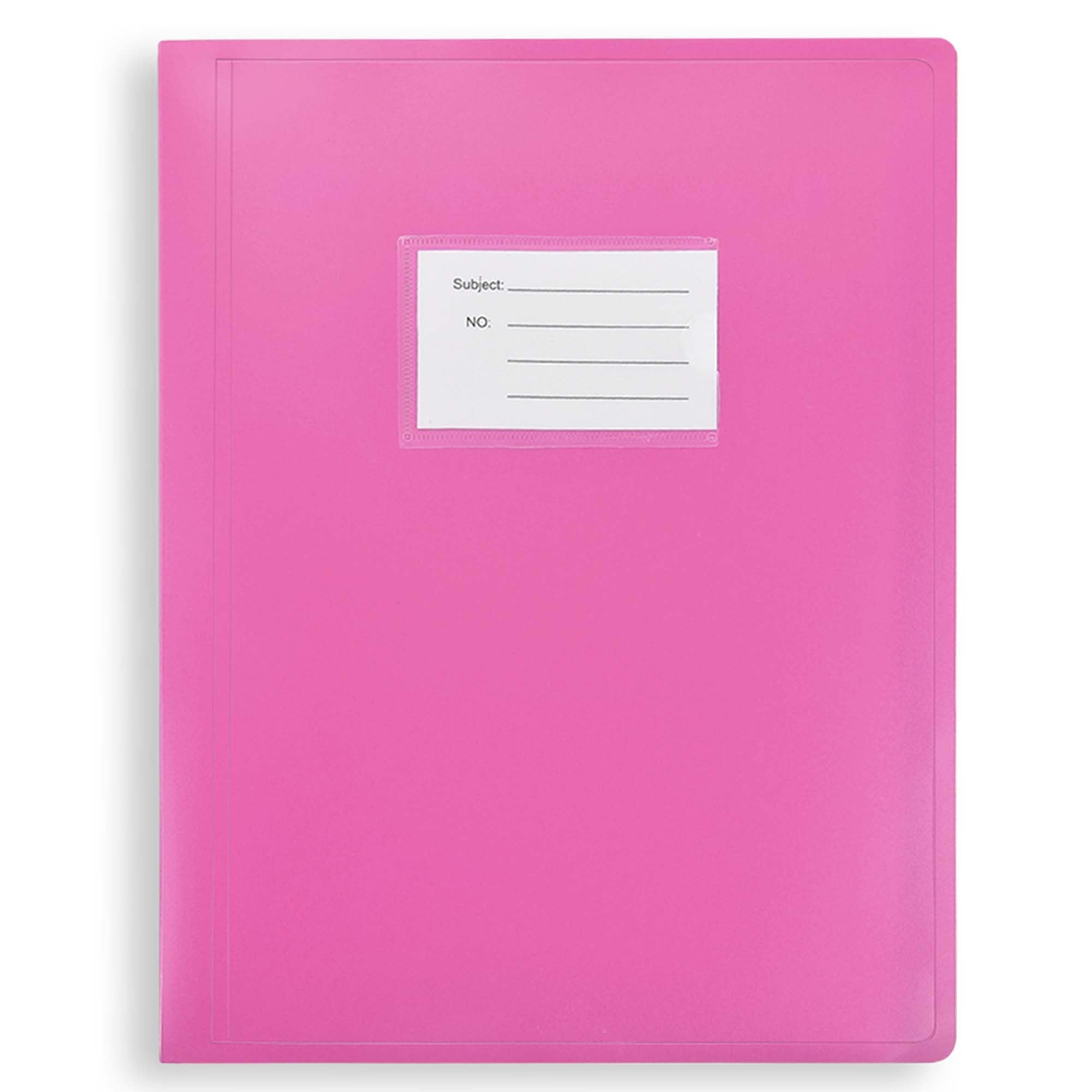 Arpan A4 Flexicover 62 Pockets 124/Sides Pocket Display Book Presentation Folder - Flexible Cover (Pink)