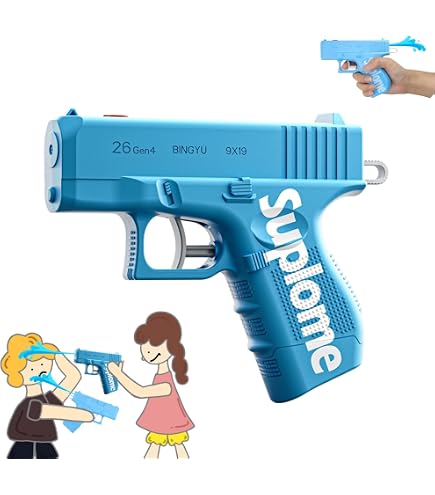 Pistolet à Eau Farceur Double Jet – 2025 – Portée Jusqu’à 8 M – ABS Résistant – Blanc/bleu – Pour Piscine, Plage, Jardin – Cadeau Pour Enfants 7-14 Ans