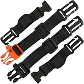 HDHYK 2 Pack Backpack Chest Strap Nylon 3/4 Inch Webbing Chest Belt-Backpack Sternum Strap Suitable for Webbing on The Backpack up to1in (Black)
