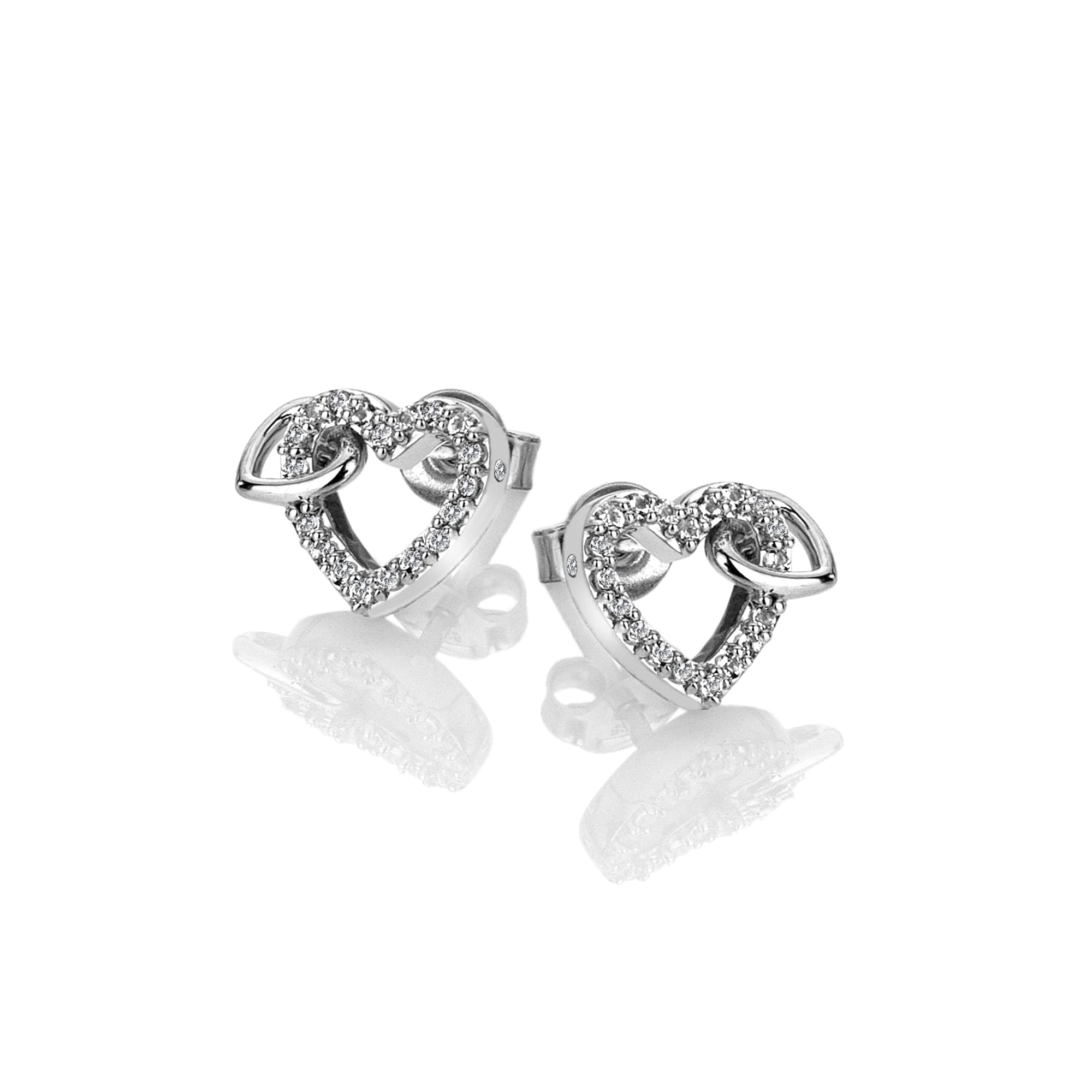 Hot Diamonds Togetherness Open Heart Earrings