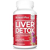Health Plus, Liver Detox, Natural Herbal Liver Support & Detox Supplement with Milk Thistle, Dandelion and Turmeric Root, 60 capsules