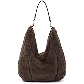 SUKUTU Fluffy Shoulder Bag for Women Winter Soft Faux Fur Tote Bag Plush Furry Crossbody Bag