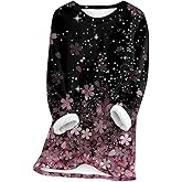 Women Sweatshirt Warm Sherpa Lined Fleece Crewneck Pullover