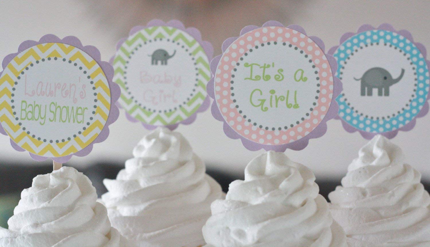baby shower cupcakes elephant