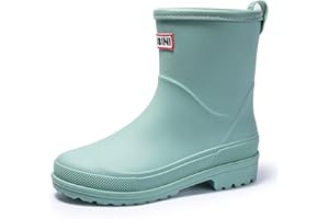 Nutropa Mid Calf Rain Boots for Women,Waterproof Garden Shoes Anti-Slip Rainboots,Outdoor Work Rain Shoes