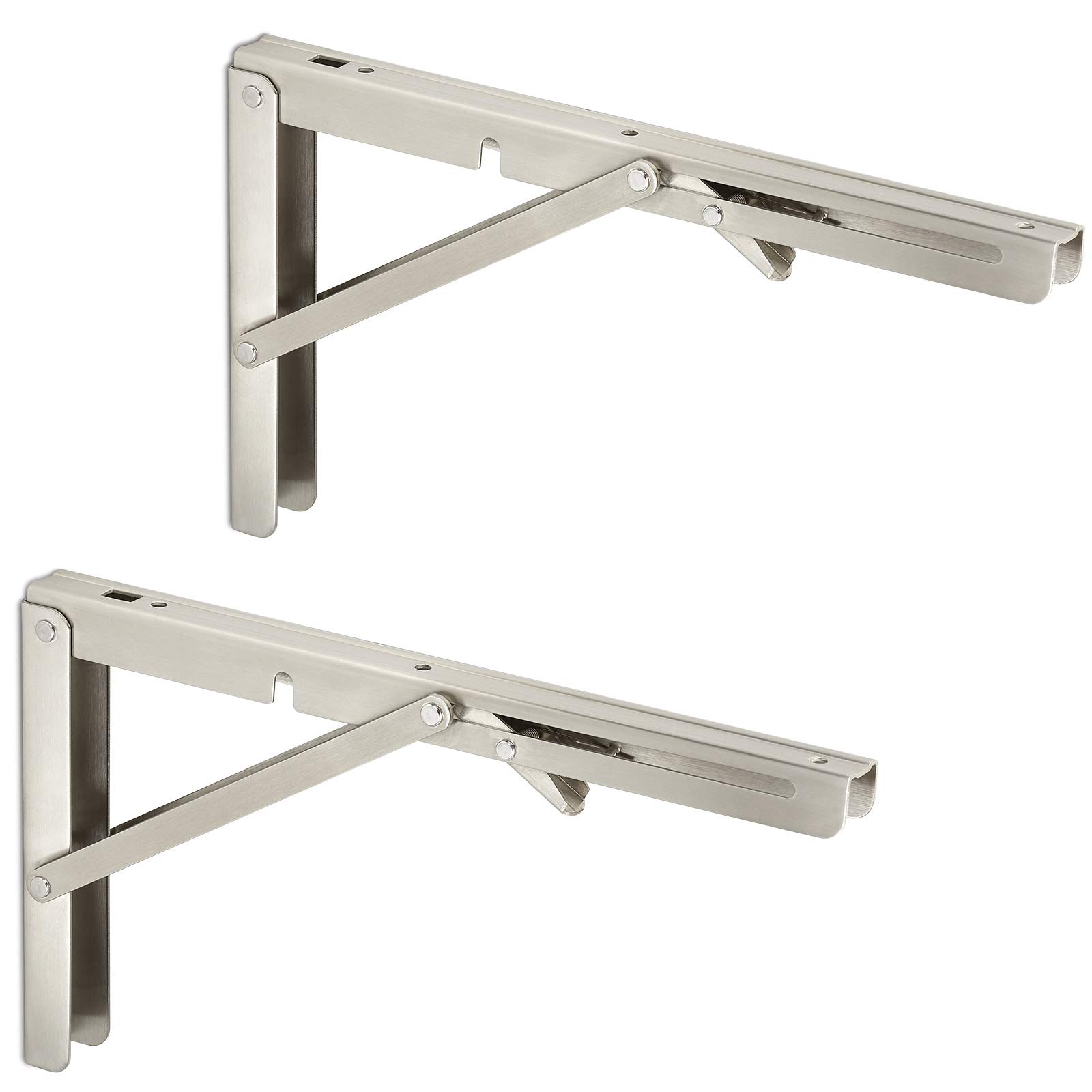 1 Pair of Folding Consoles SS304 Stainless Steel Load Capacity 150 kg