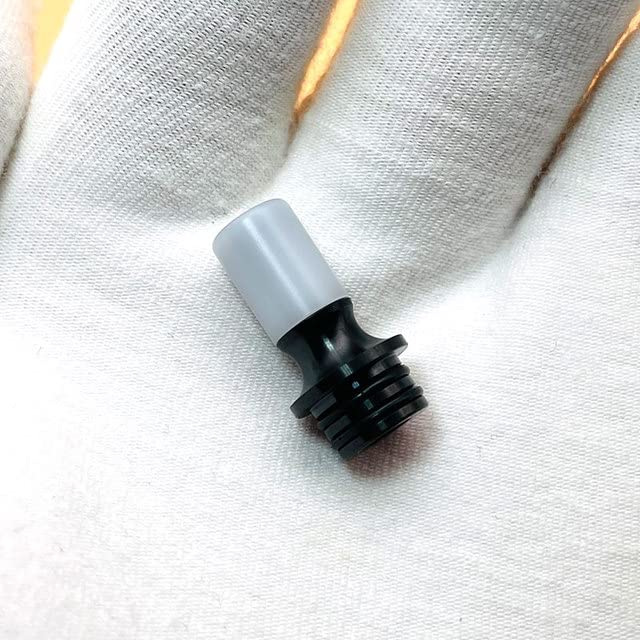 RUIYITECH 510 MTL Drip Tip 316 Stainless Steel POM 3mm For 510 Tank RTA RDA RDTA (Black-White)