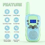 Bakoherp Rechargeable Walkie Talkies for Kids 8 Channels 3KM LCD Flashlight Toy view 6