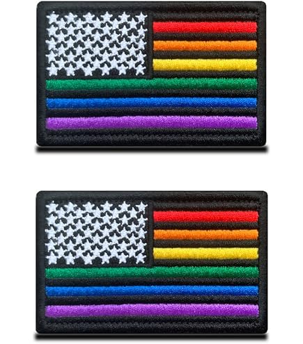 JBCD Confezione Da 2 Toppe Tessute Con Bandiera Nera – 8x5 Cm, Supporto A Strappo, Per Abbigliamento Tattico E Militare