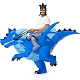 Spooktacular Creations Halloween Inflatable Costume, Riding an Ice Dragon, Riding Blow-up Dinosaur Suit for Themed Parties