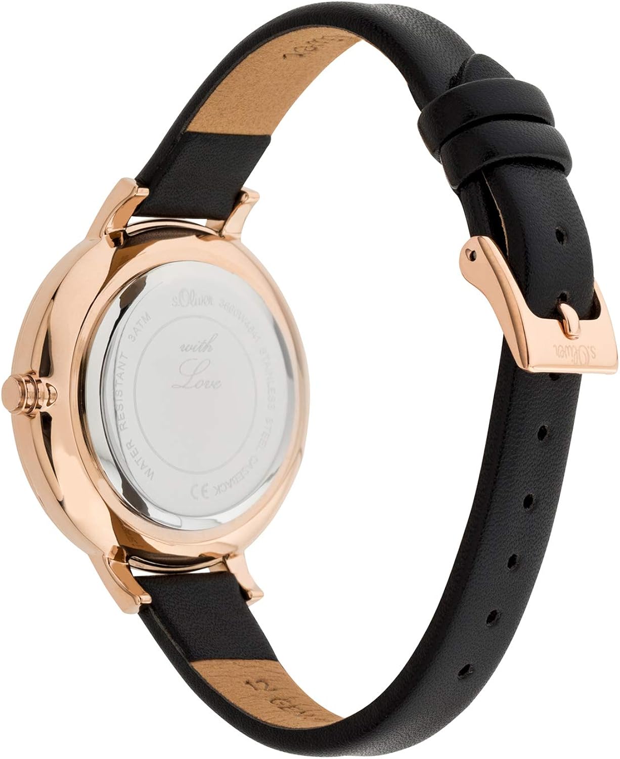 s.Oliver Women's Watch, Black, Strap, Black/White - Image 4