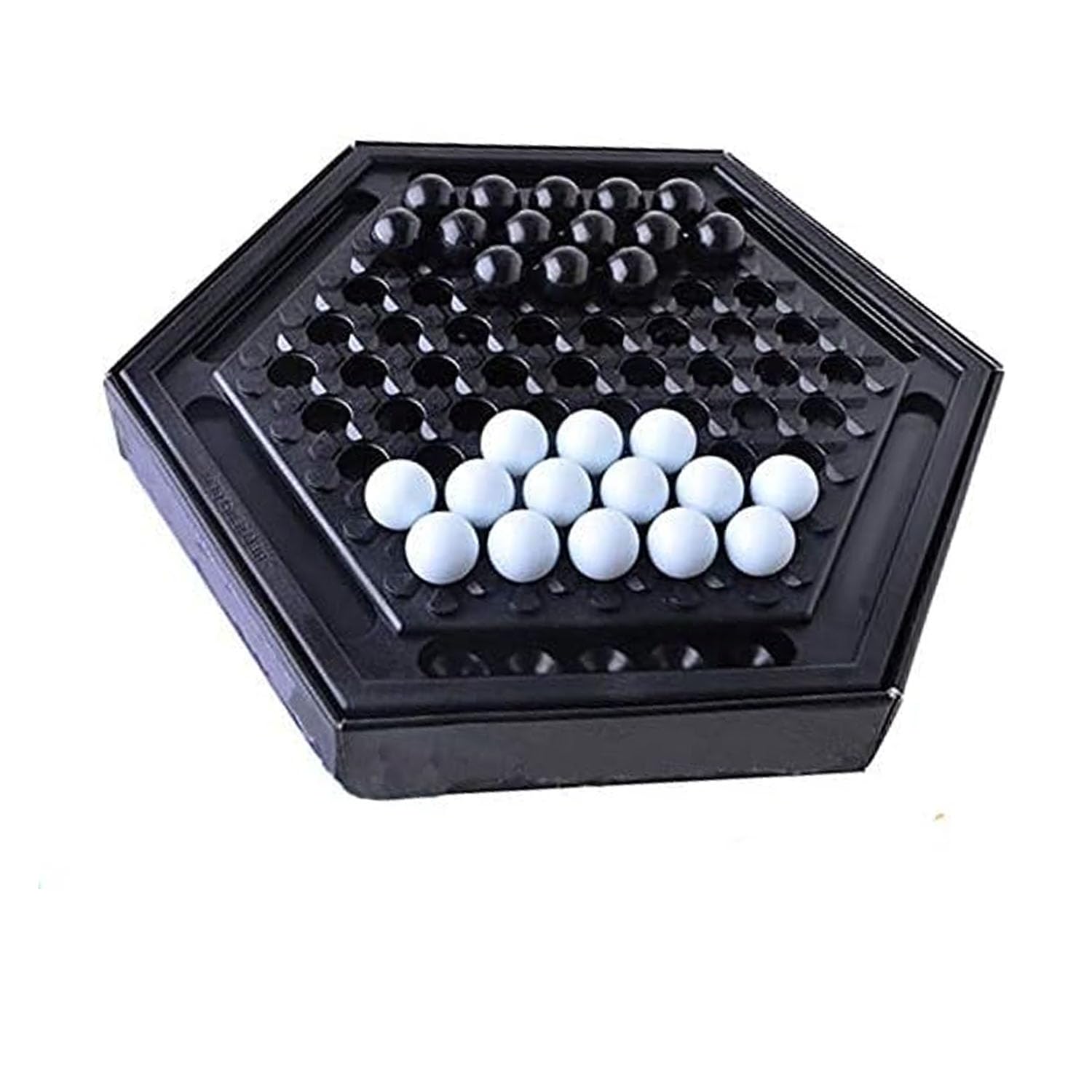 Photo 1 of Chess Sets Board Game - Abalone Family Strategy Game for Adult, Desktop Home Marble Chess Game Set for Intellectual Development, Table Games & Party Fun