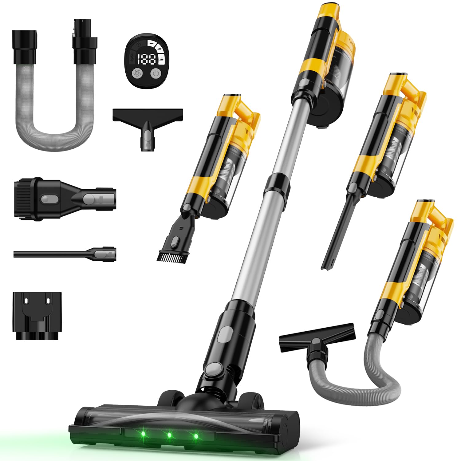 Photo 1 of ***LIKE NEW/OPEN BOX***
Cordless Vacuum Cleaner for DeWalt 20V Battery, 7-in-1 Lightweight Stick Vacuum with HEPA Filter, 35KPA Suction, 350W Brushless Motor, 3 Modes for Carpet, Floor, Car (Battery Not Included)
