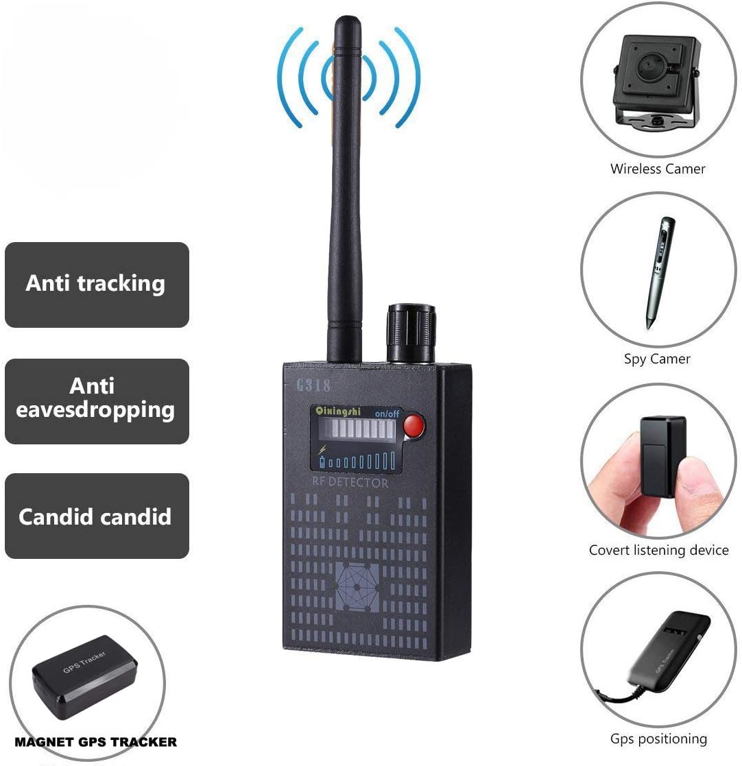 Super Spy Bug GPS Camera RF Signal Detector Set, GPS Tracker Wireless Camera GSM Device Finder, RF Spy Bug Camera Wireless Detector Frequency Scanner Sweeper GSM CDMA GPS Tracker Finder