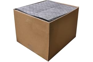 NPS SPILFYTER Spilfyter DB-72 Gray Universal Sorbent MRO Medium Weight Absorbent Pad, 18" Length x 16" Width, Case of 100