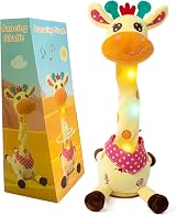 seOSTO Dancing Giraffe Toy Singing Repeating Baby Talking Plush Giraffe view 1