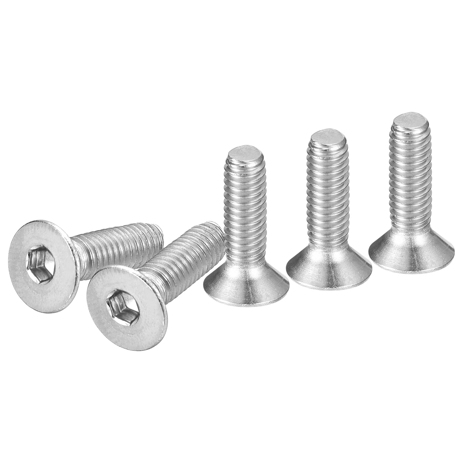 DTGN M4-0.7 x 14mm Flat Head Socket Cap Screws, 100 Pack 304 Stainless Steel Hex Socket Flat Head Screws, Full Thread, Countersunk Bolts
