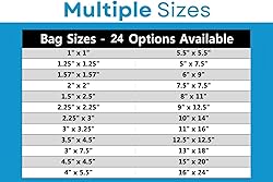 100 Grip Seal Bags I Strong Resealable Zip Lock I