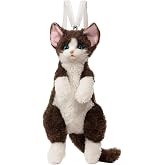 CHOBYNER Stuffed Realistic Devon Rex Cat Backpack - Carry Over Shoulder, on One Shoulder or Crossbody with Adjustable Straps 
